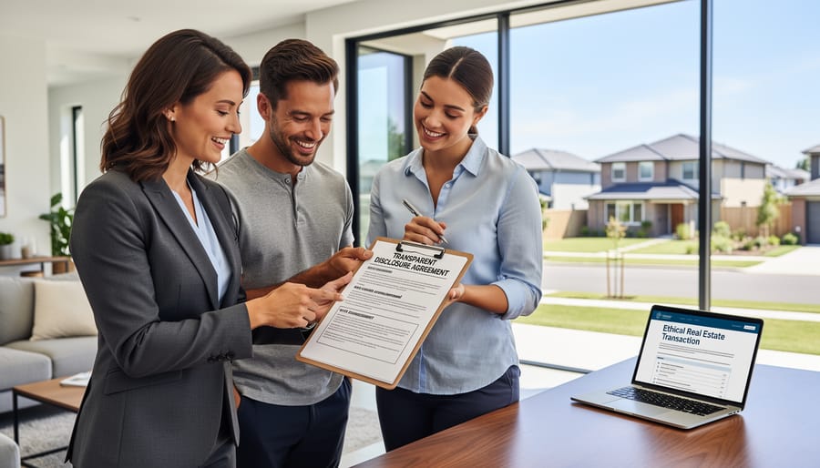 Professional handshake over real estate documents and house keys